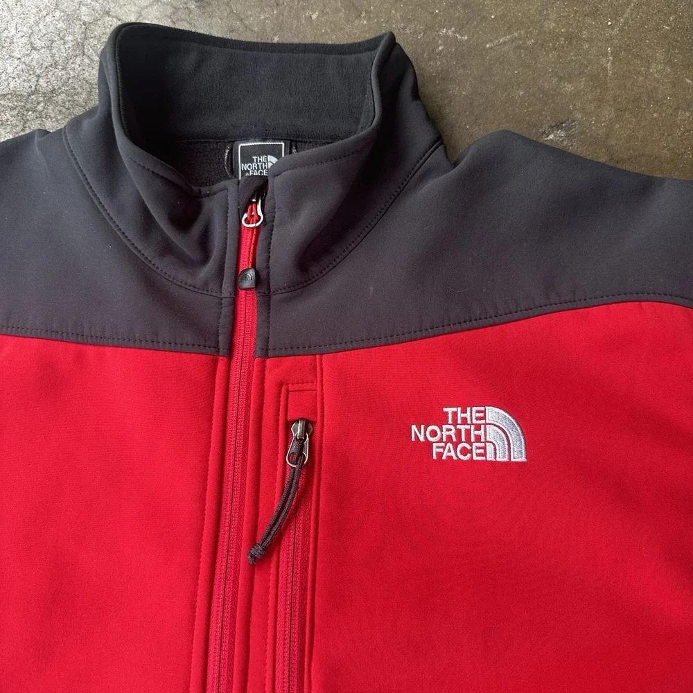 The North Face Apex Jacket Mens XL Red Softshell Fullzip Bionic GorpCore Hiking - Picture 5 of 10